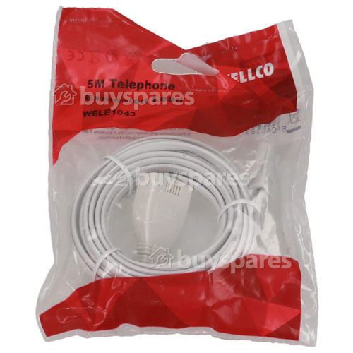 5m Telephone Extension Lead Wellco