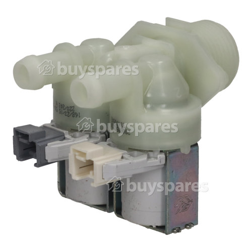 Videocon Cold Water Double Solenoid Inlet Valve : 180Deg. With 12 Bore Outlets & Protected (push) Connectors