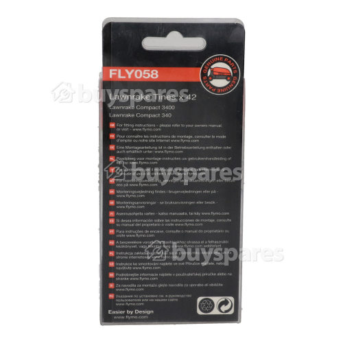 Dents Pour Scarificateur Démousseur FLY058 - Paquet De 42 Flymo