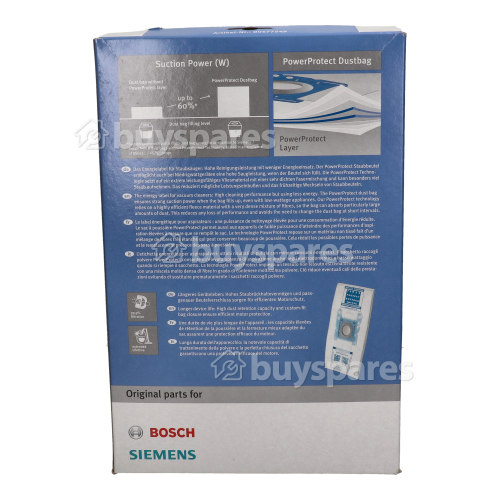 Conjunto De Filtro Y Bolsa De Aspiradora - PowerProtect - Tipo G Bosch Neff  Siemens