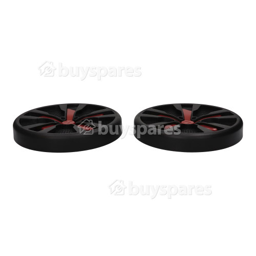 Bissell Wheels Qty-2 With Axle And E-ring Red Berends