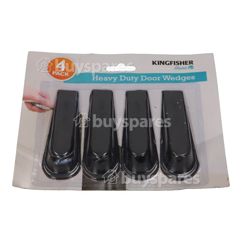 Kingfisher Heavy Duty Rubber Door Stop Wedges - Pack Of 4