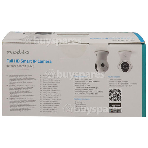 Nedis Smart WiFi Outdoor Pan & Tilt 1080P IP Camera