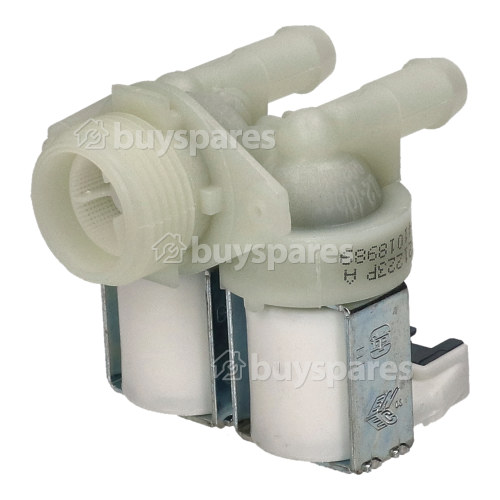 Cold Water Double Inlet Solenoid Valve : 180Deg. With 12 Bore Outlets & Protected (push) Connectors