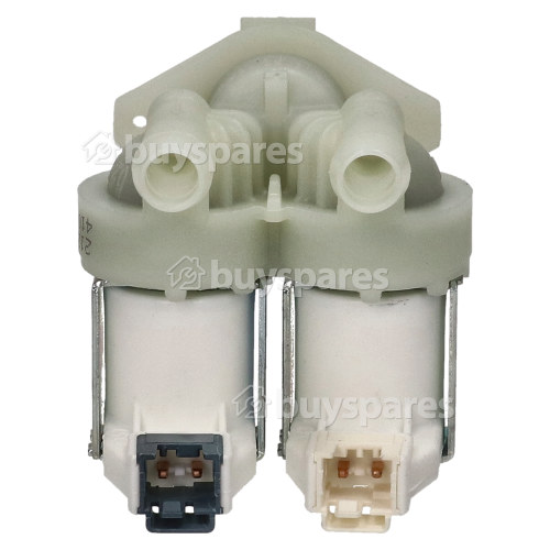 Hotpoint WD420P Cold Water Double Inlet Solenoid Valve : 180Deg. With 12 Bore Outlets & Protected (push) Connectors