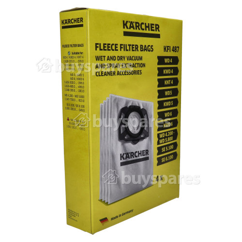 Lot De Sacs &Agrave; Poussi&egrave;re Molletonn&eacute;s Pour Aspirateur ( Paquet De 4 ) Karcher