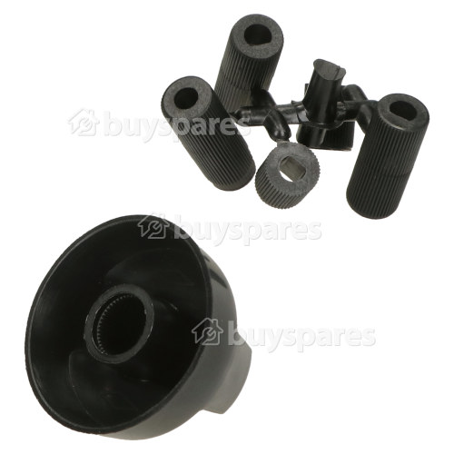 Multifit Cooker Control Knob, Black, 42mm