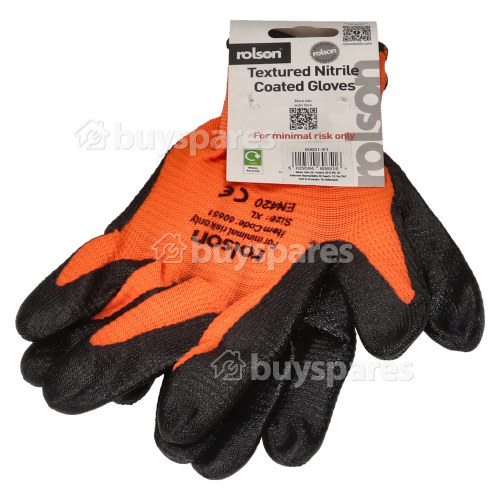 Rolson Textured Nitrile Coated Work Gloves (Large)