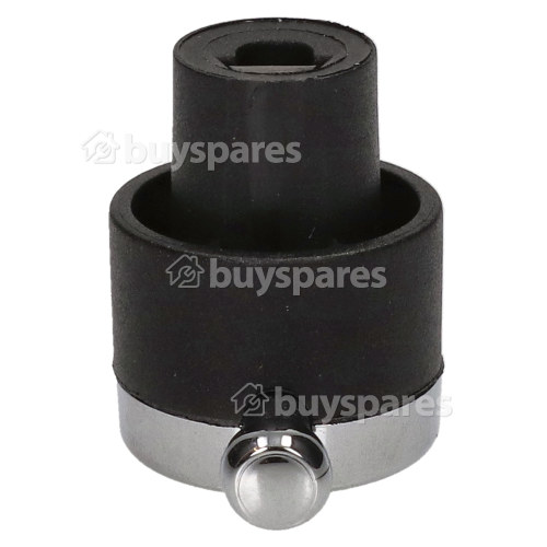 Bouton De Commande Du Thermostat De Four - Noir Et Argent&eacute; - Rangemaster / Leisure / Flavel