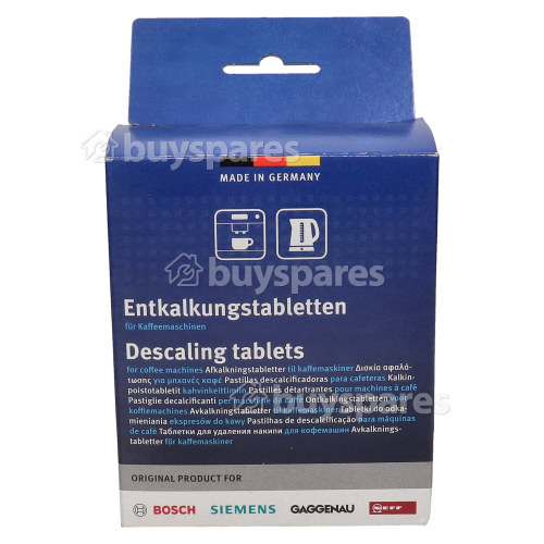 Bosch Coffee Machine Descaling Tablets – Pack Of Part Number