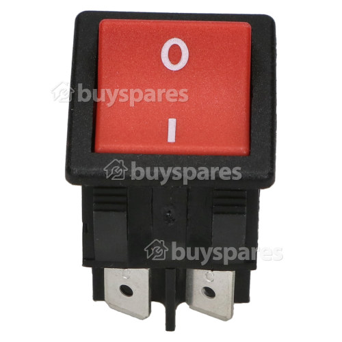 Numatic NVQ570-22 Compatible On/Off Rocker Switch : Red 4Tag | BuySpares