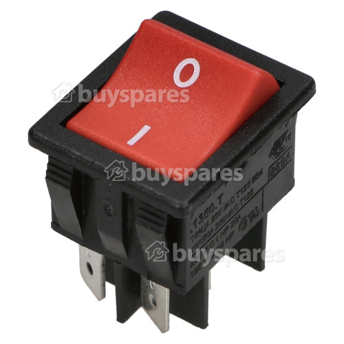 Numatic NVQ570-22 Compatible On/Off Rocker Switch : Red 4Tag | BuySpares
