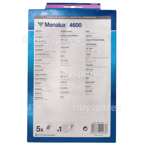Electrolux Group Synthetic Dust Bag (Pack Of 5) / 1 Motor Filter