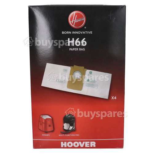 Hoover TWDC1400011 H66 Dinamis Paper Bag (Pack Of 4)