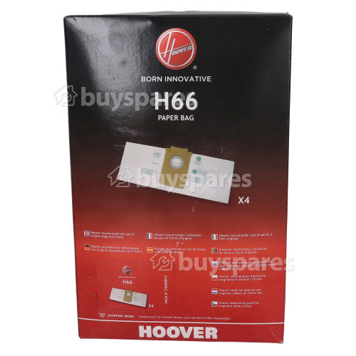 Hoover TWDC1400011 H66 Dinamis Paper Bag (Pack Of 4)