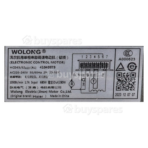 Moteur Commutateur De Lave-linge Hoover