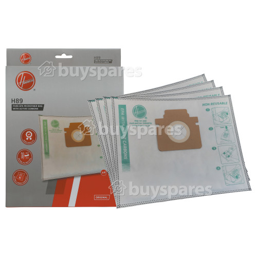 Hoover H89 EPA Dust Bag With Active Carbon (Pack Of 4)