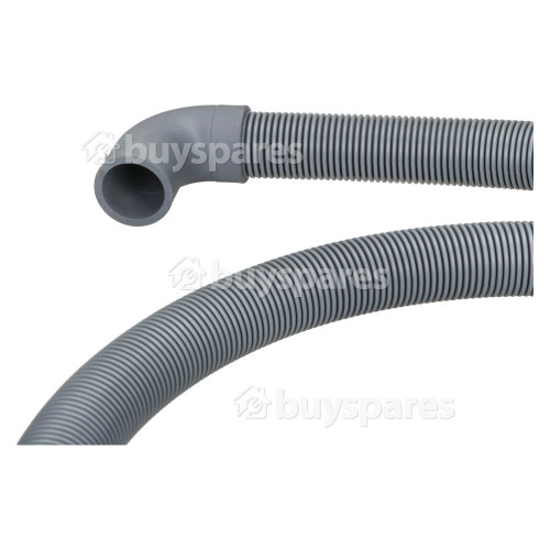 Tuyau De Vidange Universel 1,5M Pour Lave-linge Et Lave-vaisselle ( Droit 21 Mm Sur L'extrémité Du Tuyau À Angle Droit 22 Mm De Diamètre Intérieur ) - Compatible Elektra Bregenz