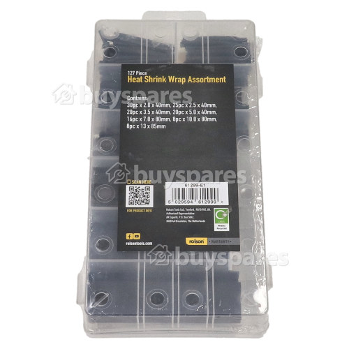 Rolson 127 Piece Assorted Heat Shrink Wrap Kit