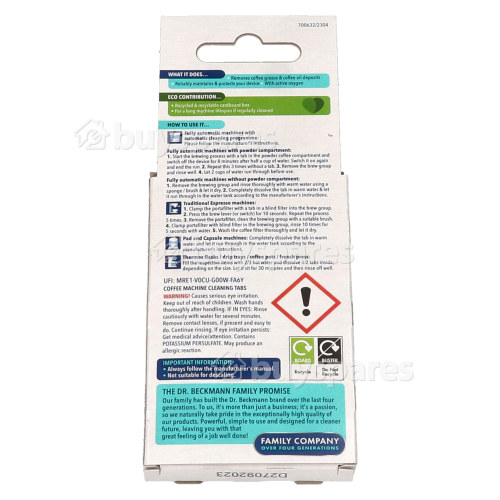 Dr.Beckmann Coffee Machine Cleaning Tabs - Pack Of 6