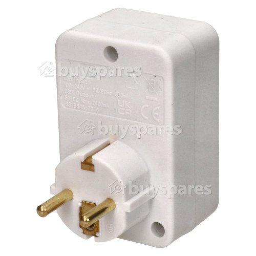 Mercury UK To EU Mains Travel Adaptor With Twin USB