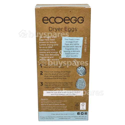 Ecoegg Fresh Linen Tumble Dryer Egg Shaped Dryer Balls