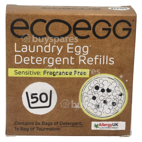 Ecoegg Washing Machine Fragrance Free Laundry Egg Refill Pellets - 50 Washes