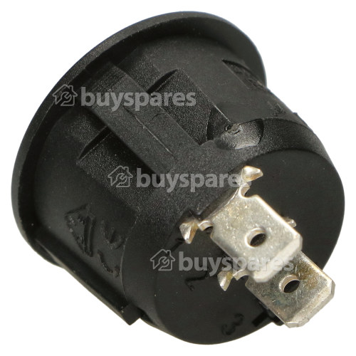 Ignition Switch - Button ; Round Black 2tag