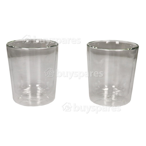DeLonghi 400ml Double Walled Thermal Glasses - Pack Of 2