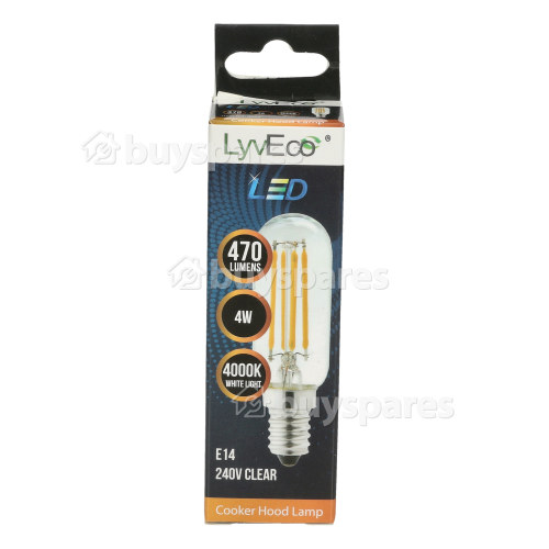 Ampoule De Hotte Aspirante ( Transparente ) 4W T25 E14 Led