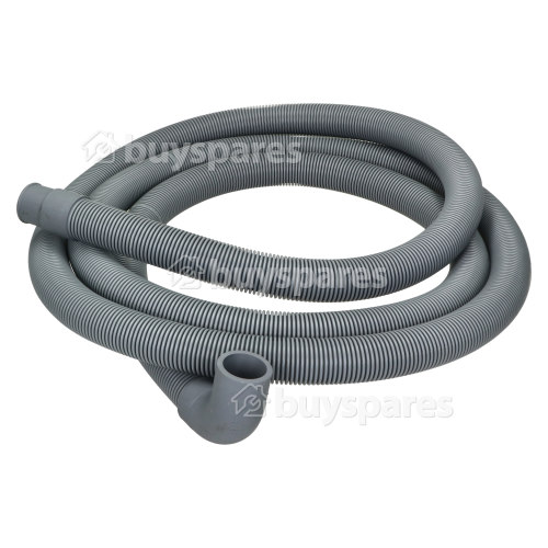 Tuyau De Vidange Universel 2,5M 19 Mm Avec Extrémité Angle Droit 22 Mm - Ø Interne S' - Lave-Linge Et Lave-Vaisselle - Compatible W 125 X (FR) Indesit