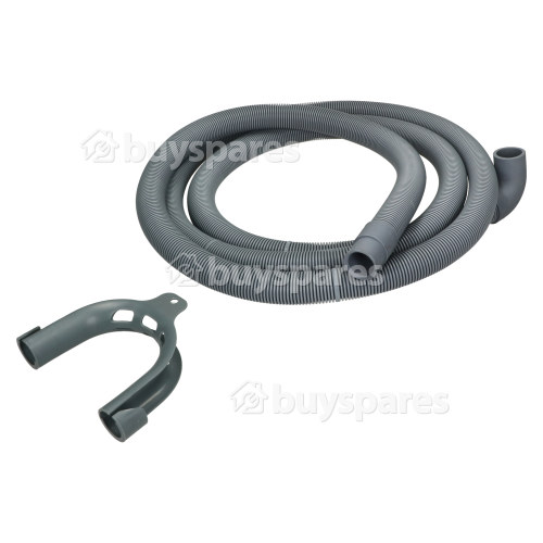 Tuyau De Vidange Universel 2,5M 19 Mm Avec Extr&eacute;mit&eacute; Angle Droit 22 Mm - &Oslash; Interne S' - Lave-Linge Et Lave-Vaisselle - Compatible W 125 X (FR) Indesit