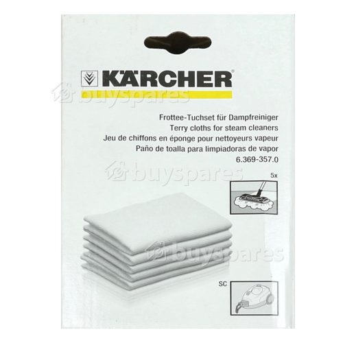 Karcher Steam Cleaner Small Terry Cloths - Pack Of 5