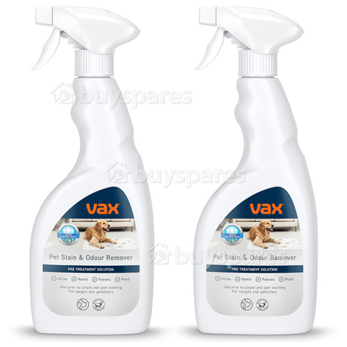 Vax 0.5L Pet Stain & Odour Remover Spray - Pack Of 2