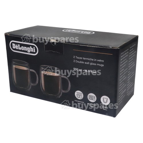 DeLonghi Double Wall Glass Mugs