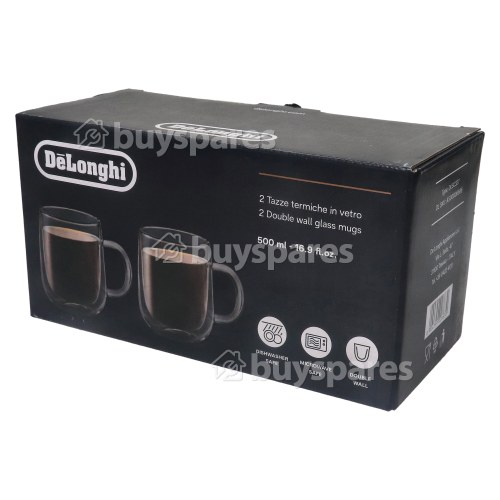 DeLonghi Double Wall Glass Mugs