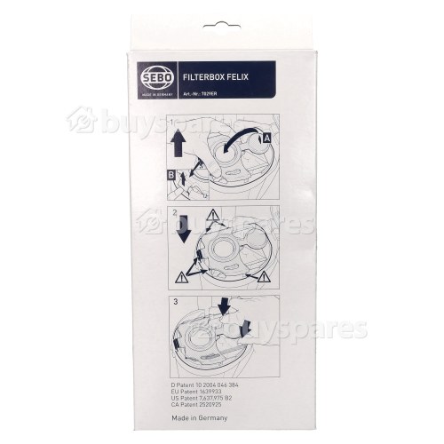 Sacs Aspirateur En Fibres Non-tiss&eacute;es - 7029ER Felix - Paquet De 8 - Sebo