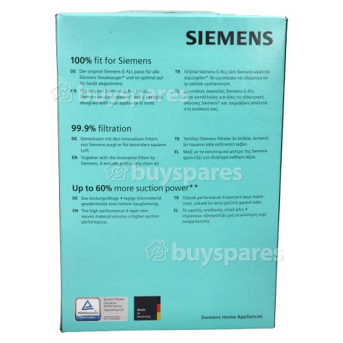 Siemens VS05G2555/03 Vacuum Cleaner Bag