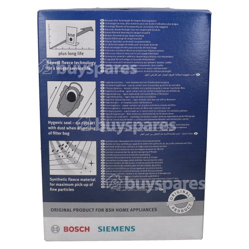 Sacs En Papier Pour Aspirateur Megaair Supertex P (Paquet De 4) Siemens