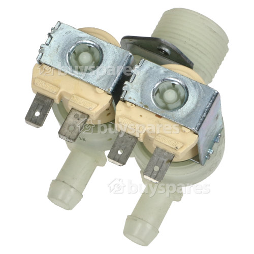 Samsung Cold Water Double Solenoid Inlet Valve : 180Deg. 12 Bore Outlets