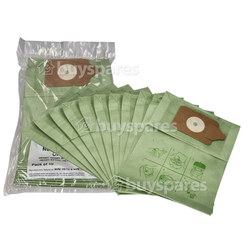 Sacs &Agrave; Poussi&egrave;re En Papier Compatibles Pour Aspirateur NVM-1CH (Lot De 10)