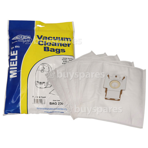 Sacs Synth&eacute;tiques D'aspirateur - Filtre-flo F/J/M (Paquet De 5 Avec 2 Filtres &Agrave; Couper &Agrave; La Taille) - BAG230 - Pi&egrave;ce Compatible De Haute Qualit&eacute;