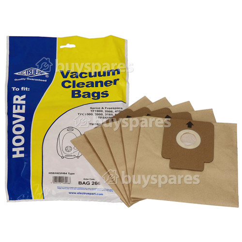 Sacs Aspirateur H58 / H63 / H64 (Paquet De 5) BAG266 - Pi&egrave;ce Compatible De Haute Qualit&eacute;