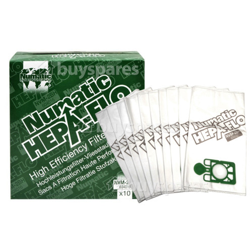 Sacs Aspirateur NVM-2BH Filtre Hepa 3 Couches (Paquet De 10 ) Numatic