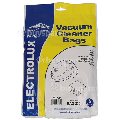 Vax E62 & U62 Dust Bag (Pack Of 5)