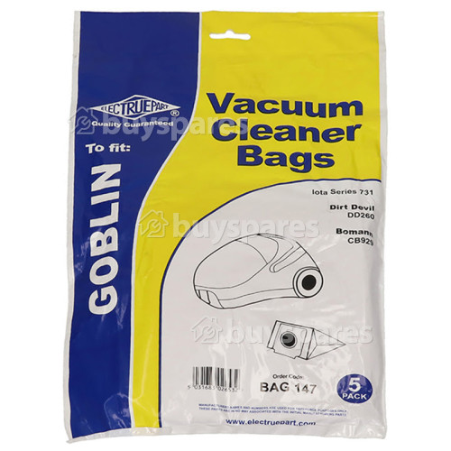 Vax 72 Dust Bag (Pack Of 5) - BAG147