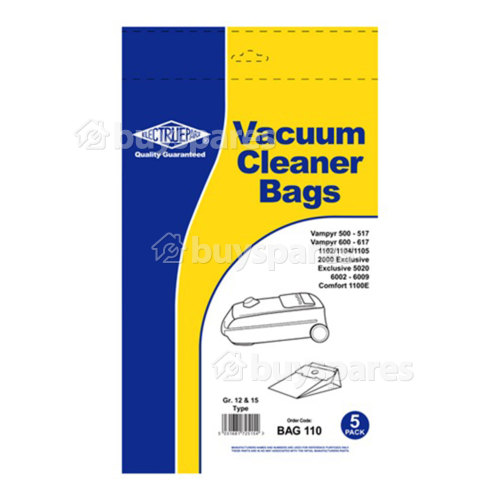 Quelle-Versand Grobe 12 & 15 Dust Bag (Pack Of 5) - BAG110