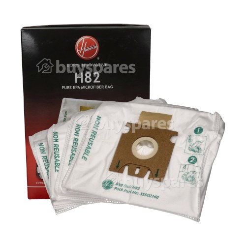 Hoover H82 Pure EPA Microfibre Dust Bag (Pack Of 4)
