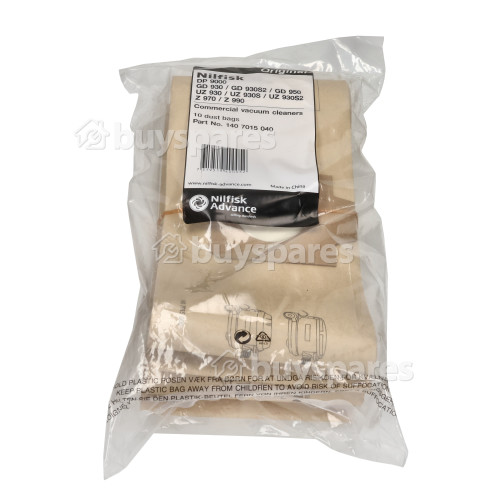 Nilfisk Dust Bag (Pack Of 10)