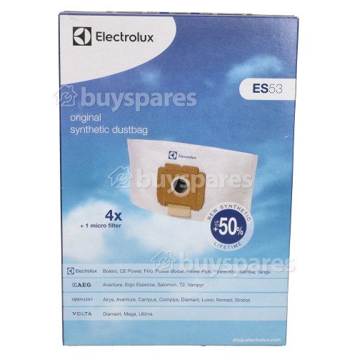 Electrolux ES53 Synthetic Dust Bag & Filter Kit (Pack Of 4)